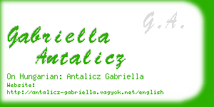 gabriella antalicz business card